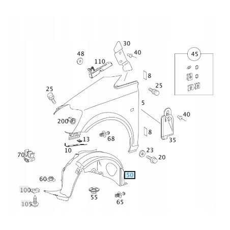 NADKOLE PRZÓD MERCEDES VITO VIANO W639 03-14