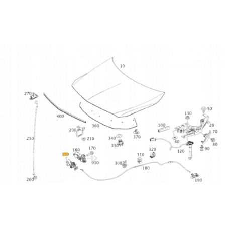 ZAMEK MASKI MERCEDES W176 W246 C117 12- NOWY OE