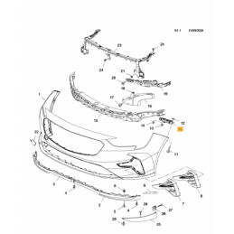 ŚLIZG ZDERZAKA PRZÓD LEWY PRAWY OPEL INSIGNIA B LIFT 20-