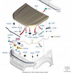 ZAMEK MASKI FORD RANGER III LIFT 15-19 NOWY OE