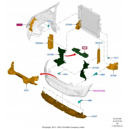 KIEROWNICA POWIETRZA FORD RANGER III LIFT 15-