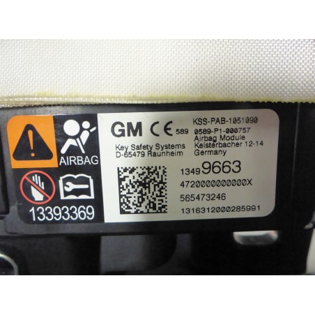 PODUSZKA AIRBAG PASAŻERA OPEL ASTRA V K 15-