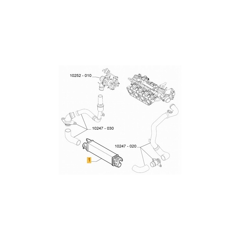 INTERCOOLER GIULIETTA 10- 1.4 TB ALFA ROMEO