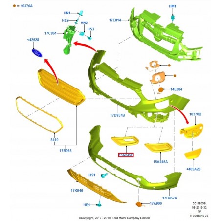 WZMOCNIENIE ZDERZAKA TRANSIT TOURNEO CUSTOM 18-