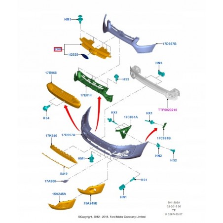 ATRAPA OSŁONA PASA TRANSIT TOURNEO CUSTOM -18