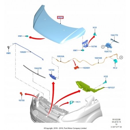 MASKA POKRYWA SILNIKA TRANSIT TOURNEO CUSTOM 18-