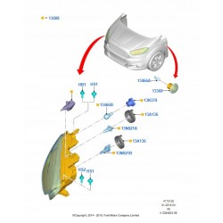 LAMPA PRZÓD LEWA PRAWA TRANSIT TOURNEO COURIER 14-