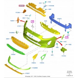 KRATKA ZDERZAKA DOLNA FORD FIESTA MK8 17- NOWA OE
