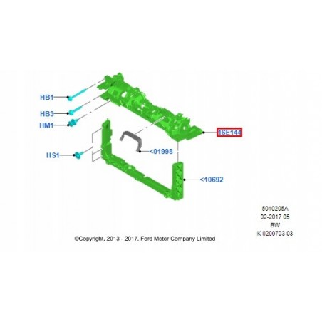 WSPORNIK ZDERZAKA PRZÓD FORD ECOSPORT 13-17