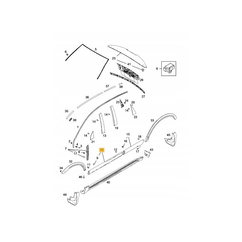 LISTWA DRZWI TYŁ DOLNA LEWA PRAWA OPEL ANTARA 06-