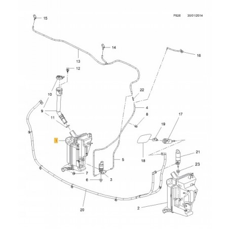 ZBIORNIK SPRYSKIWACZY OPEL MOKKA X 2012- NOWY