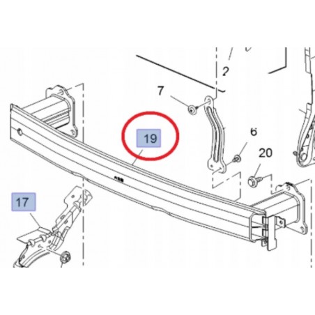 BELKA ZDERZAKA PRZÓD ALU OPEL CROSSLAND X 17-