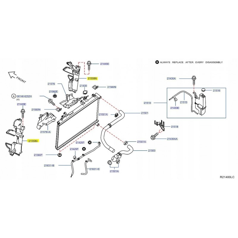 KIEROWNICA POWIETRZA L/P NISSAN MURANO Z52 16-