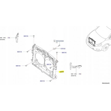 PAS PRZÓD WZMOCNIENIE NISSAN MURANO Z52 16-