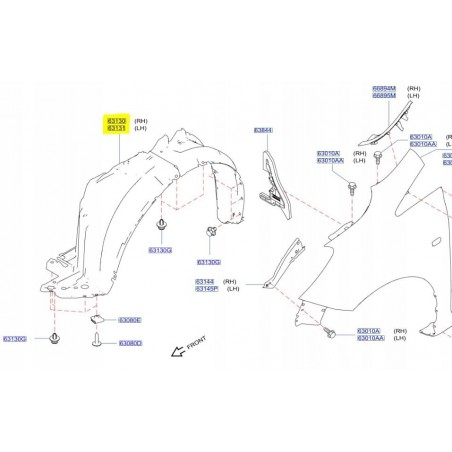 NADKOLE PRAWY LEWY PRZÓD NISSAN NOTE E12 13-