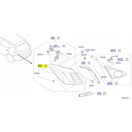 LAMPA LEWA PRAWA TYŁ NISSAN MURANO Z51 LIFT 10-