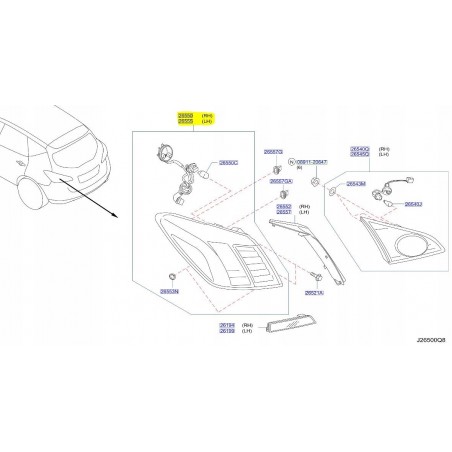 LAMPA LEWA PRAWA TYŁ NISSAN MURANO Z51 LIFT 10-