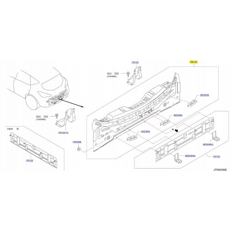 PAS TYŁ TYLNY NISSAN MURANO Z51 08-