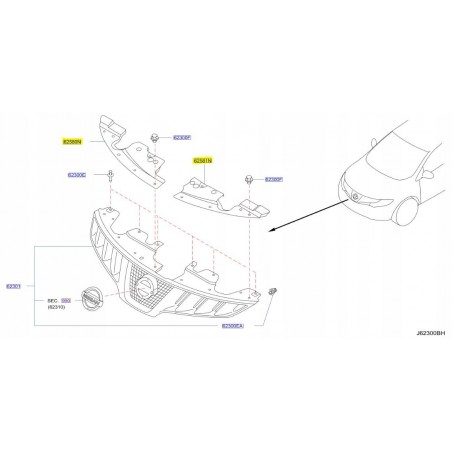 OSŁONA NAKŁADKA PASA PRZÓD L/P MURANO Z51 08-