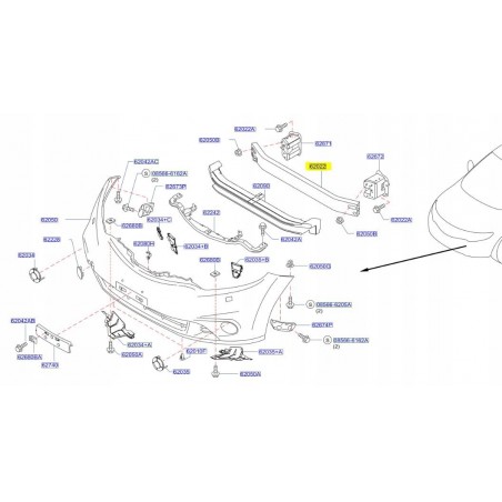 WZMOCNIENIE BELKA ZDERZAKA PRZÓD MURANO Z51 08-