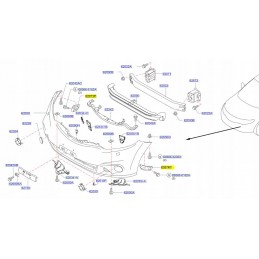 ŚLIZG ZDERZAKA LEWY PRAWY PRZÓD MURANO Z51 08-
