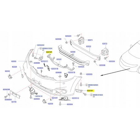 ŚLIZG ZDERZAKA LEWY PRAWY PRZÓD MURANO Z51 08-