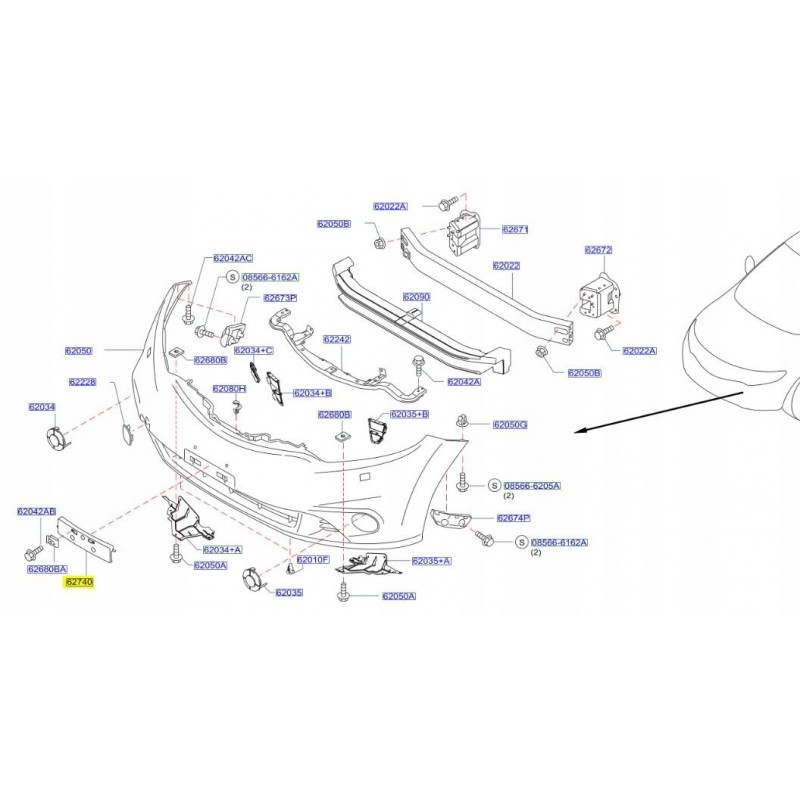 WSPORNIK MOCOWANIE TABLICY PRZÓD MURANO Z51 08-