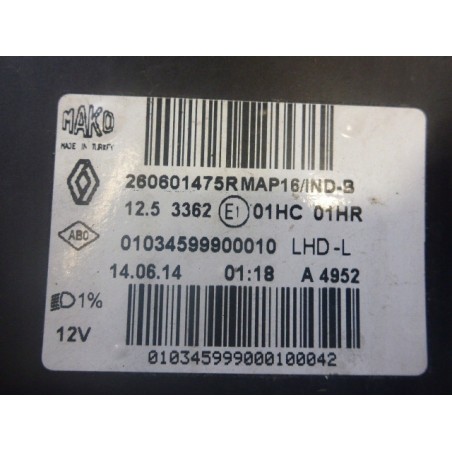 LAMPA LEWY PRAWY PRZÓD RENAULT CLIO IV 12- EU