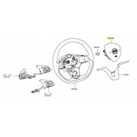 PODUSZKA AIRBAG KIEROWCY NISSAN JUKE II F16 19-