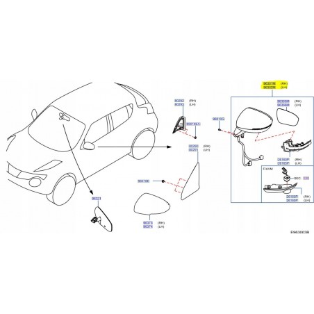 LUSTERKO LEWE PRAWE NISSAN JUKE II F16 1.0 19-