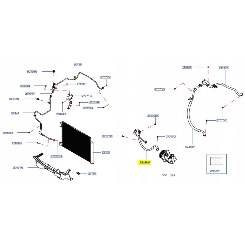 PRZEWÓD KLIMATYZACJI NISSAN JUKE II F16 1.0 19-