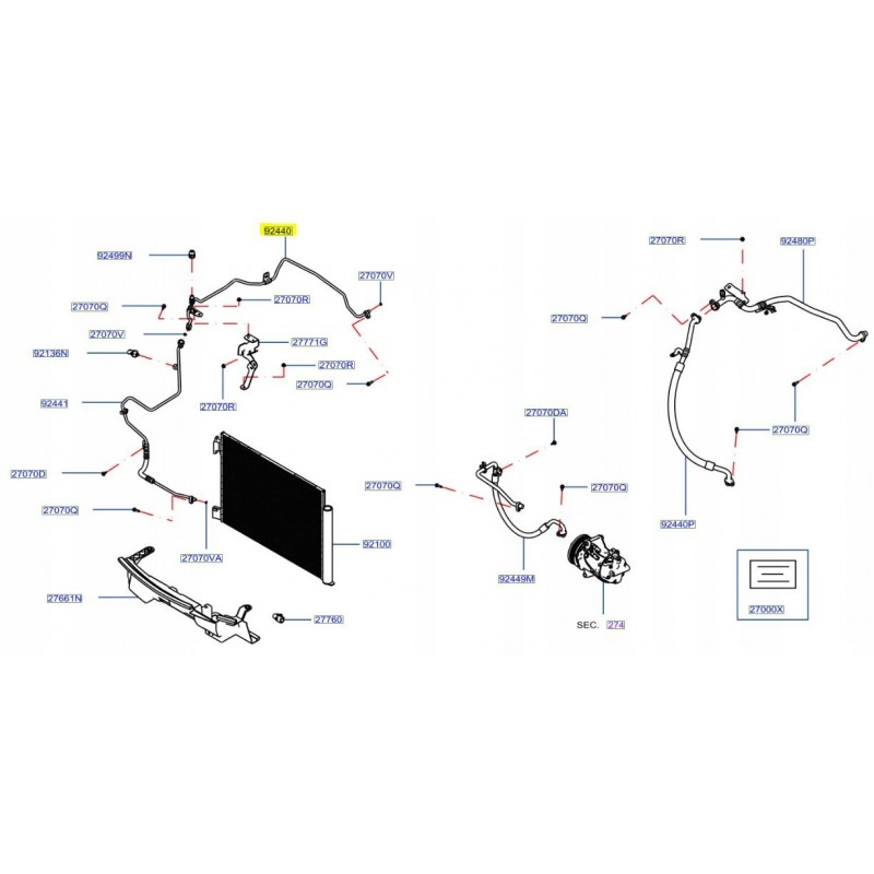 PRZEWÓD KLIMATYZACJI NISSAN JUKE II F16 1.0 19-