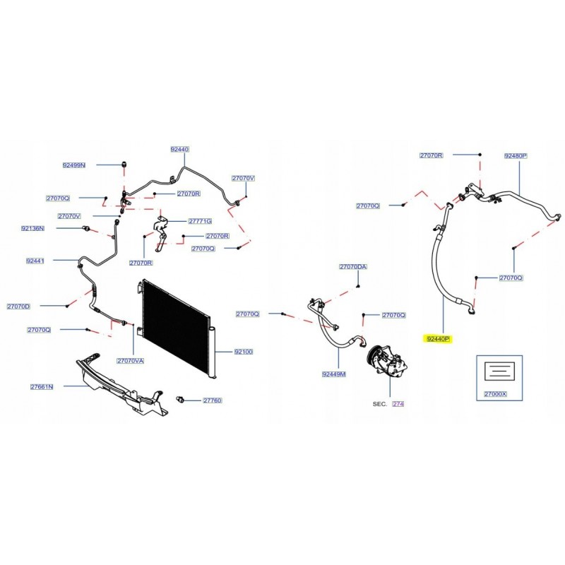 PRZEWÓD KLIMATYZACJI NISSAN JUKE II F16 1.0 19-