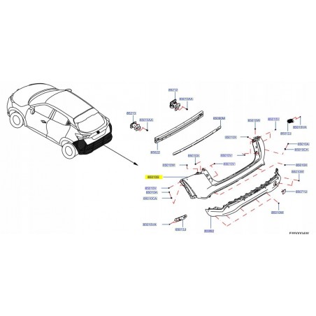 ZDERZAK TYŁ TYLNY JUKE II F16 19- KAD | KOLORY