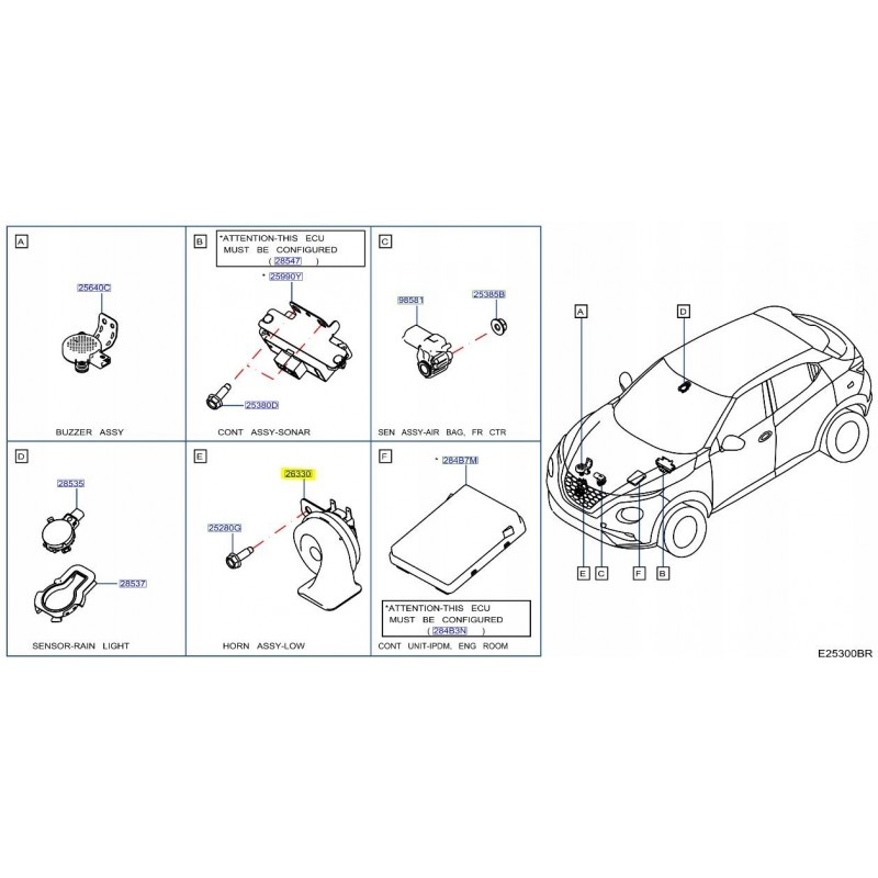 KLAKSON SYGNAŁ DŹWIĘKOWY NISSAN JUKE II F16 19-
