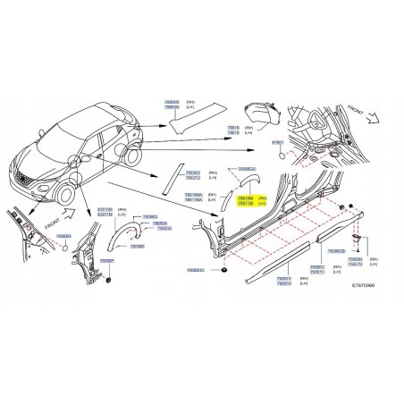 LISTWA NAKŁADKA BŁOTNIKA TYŁ L/P JUKE II F16 19-