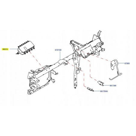 PODUSZKA AIRBAG PASAŻERA NISSAN JUKE II F16 19-