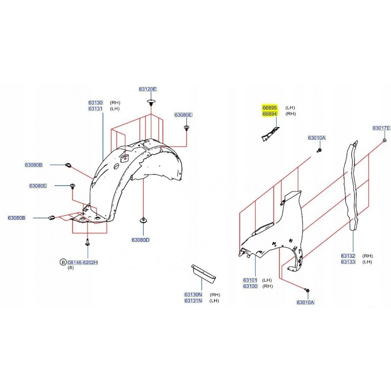 OSŁONA LISTWA PODSZYBIA L/P NISSAN JUKE II F16 19-