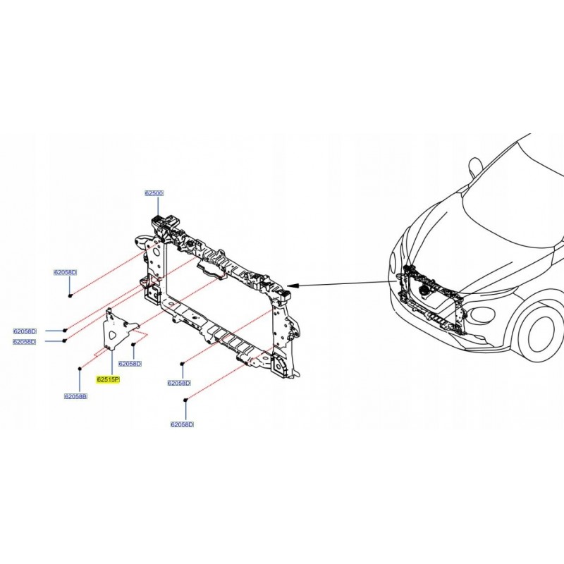 MOCOWANIE RADARU NISSAN JUKE II F16 19- ORYG.