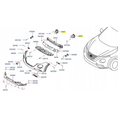 STREFA MOCOWANIE BELKI PRZÓD L/P JUKE II F16 19-