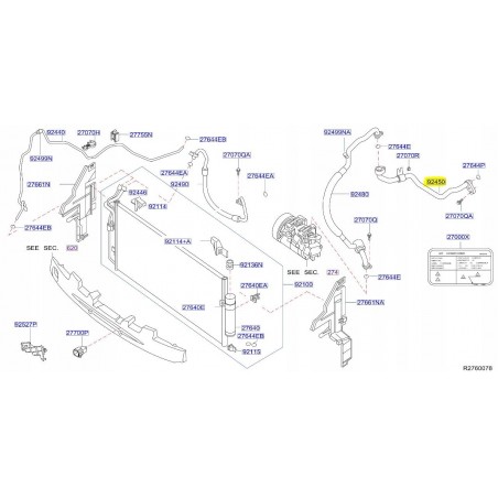 PRZEWÓD KLIMATYZACJI NISSAN ALTIMA V L33 2.5 B