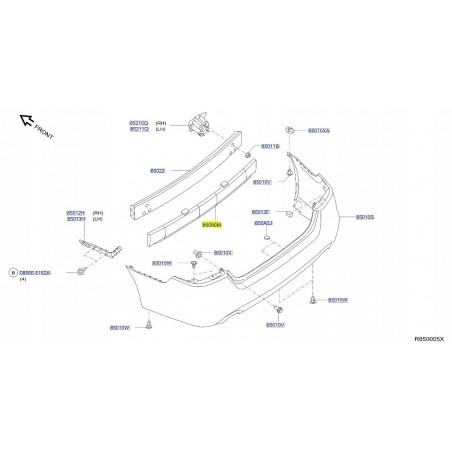 ABSORBER ZDERZAKA TYŁ NISSAN ALTIMA V L33 LIFT 15-