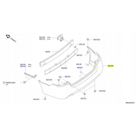 ZDERZAK TYŁ TYLNY NISSAN ALTIMA V L33 LIFT 15-