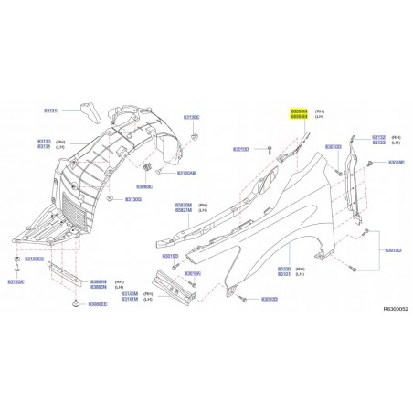 OSŁONA LISTWA PODSZYBIA L/P ALTIMA V L33 LIFT 15-