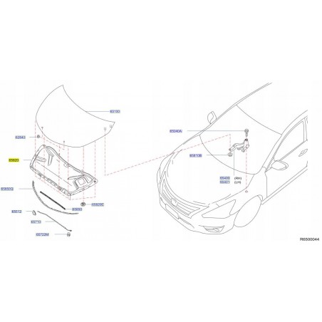 WYGŁUSZENIE MASKI NISSAN ALTIMA V L33 LIFT 15-