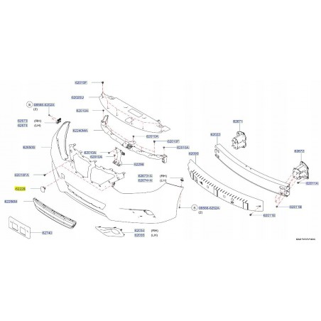 ZAŚLEPKA HAKA PRZÓD NISSAN ALTIMA V L33 LIFT 15-