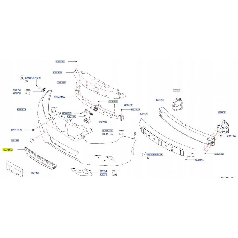 KRATKA ZDERZAKA PRZÓD NISSAN ALTIMA V L33 LIFT 15-
