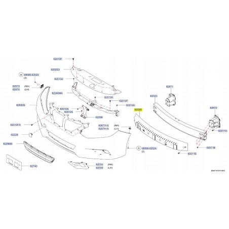 ABSORBER ZDERZAKA PRZÓD NISSAN ALTIMA V L33 15-