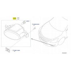 HALOGEN LEWY PRAWY PRZÓD ALTIMA V L33 LIFT 15-