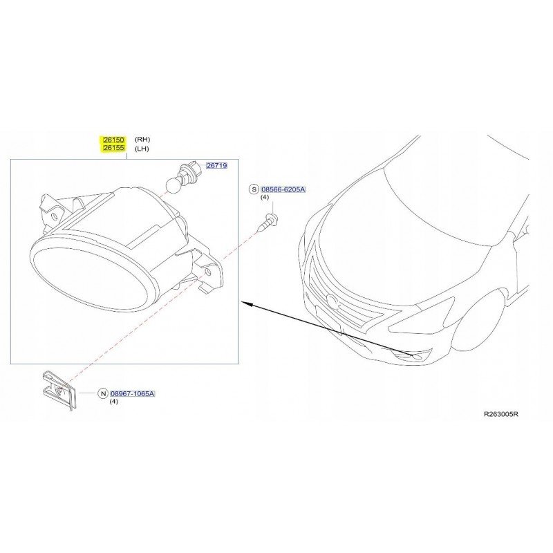 HALOGEN LEWY PRAWY PRZÓD ALTIMA V L33 LIFT 15-